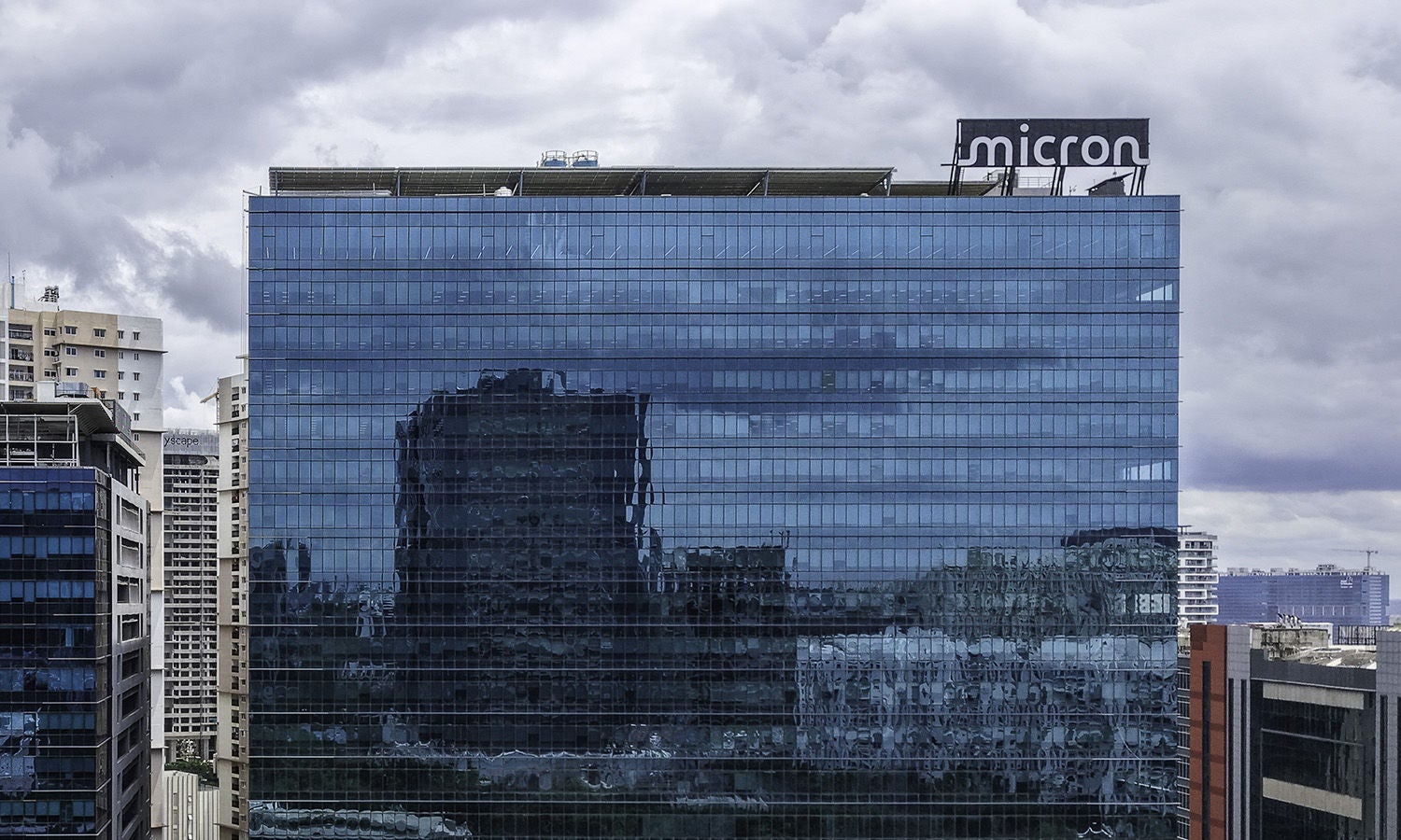 Micron building in Hyderabad, India